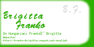 brigitta franko business card